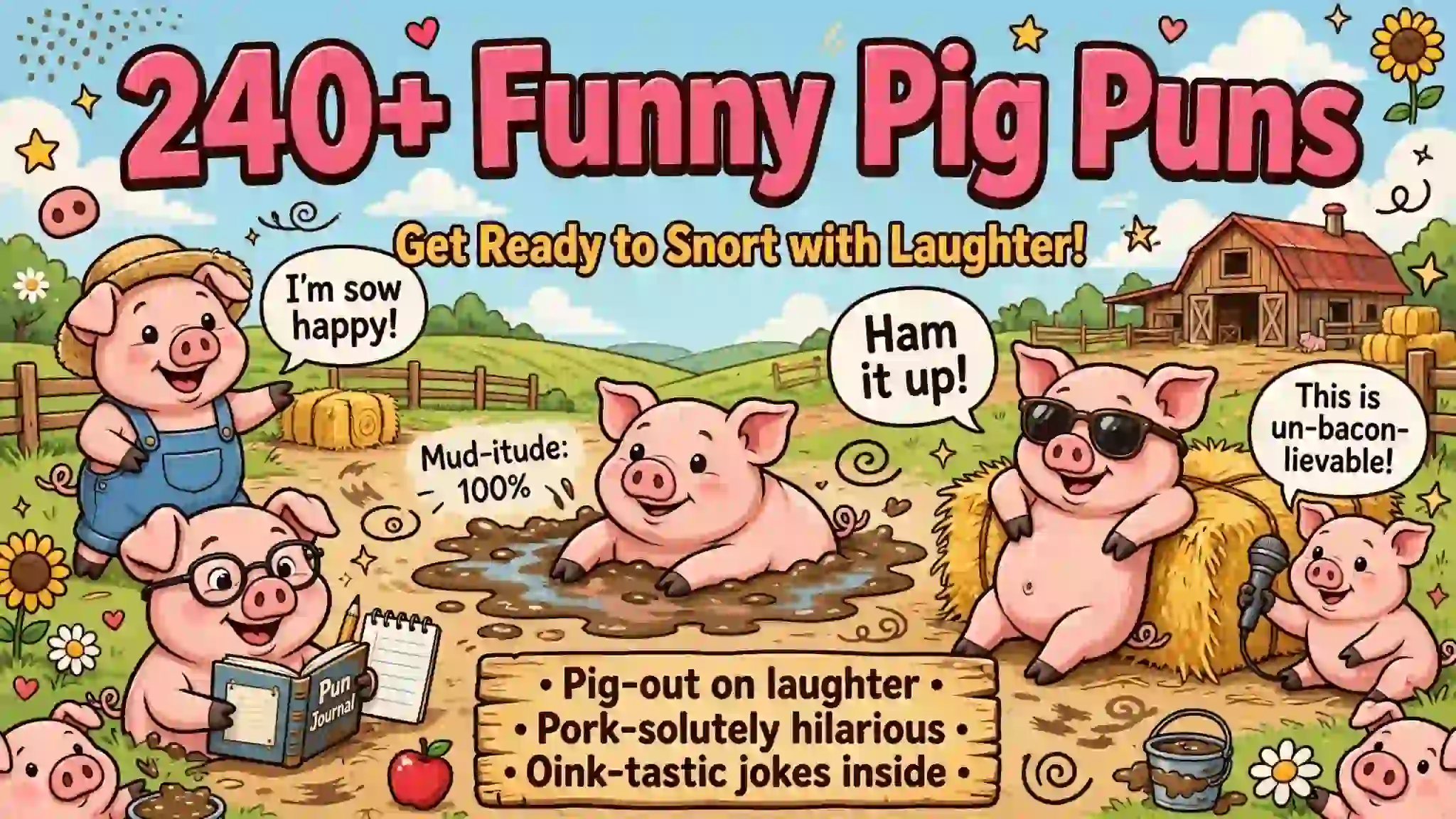 240+ Funny Pig Puns to Make You Laugh